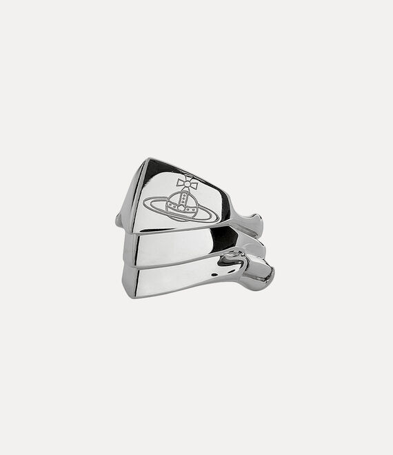 Vivienne Westwood Knuckleduster Ring in PLATINUM